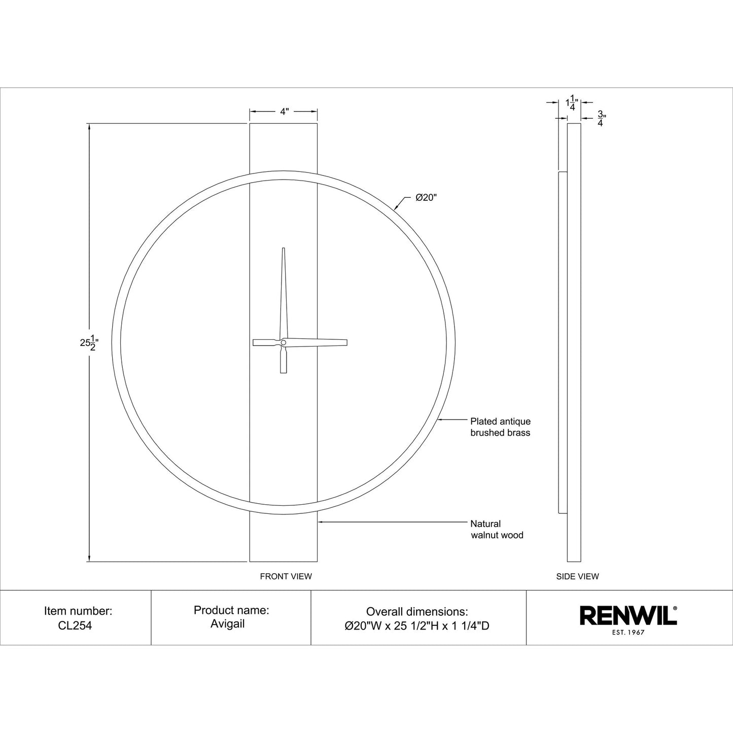 Avigail Wall Clock