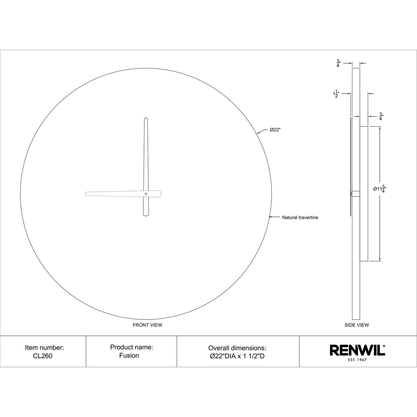 Fusion Wall Clock