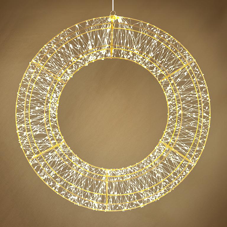 27.5"D Large Micro LED Light Wreath