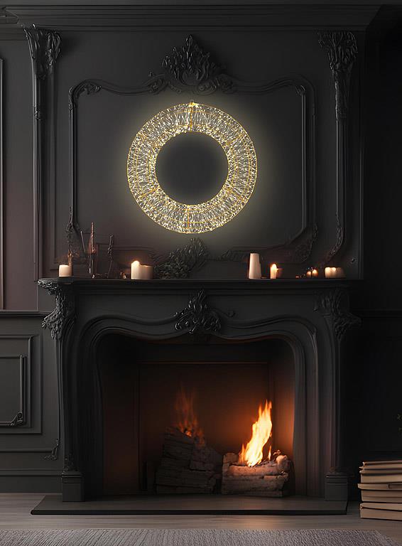 27.5"D Large Micro LED Light Wreath